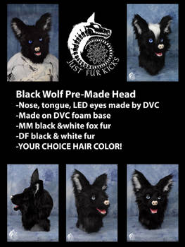 Premade Black Wolf Head [SOLD]