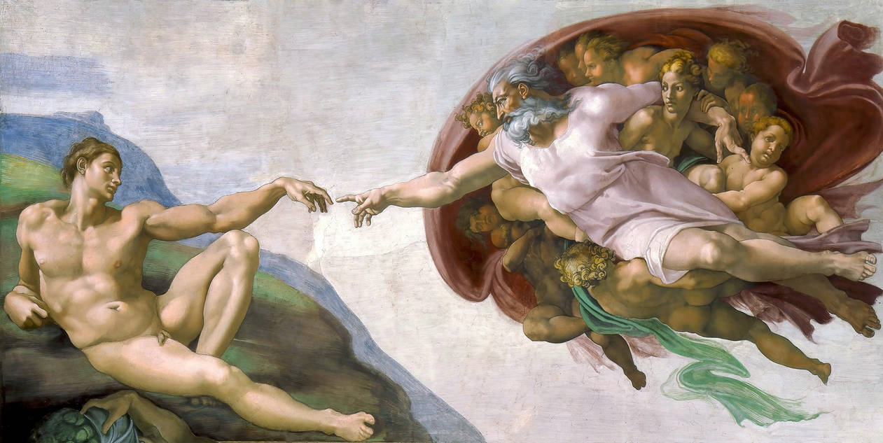 Гениальные в искусстве. Микеланджело Буонарроти Сотворение Адама. "Сотворение Адама" Микеланджело, 1511. Возрождение Адама Микеланджело. Сотворение Адама (1512), Микеланджело Буонарроти.
