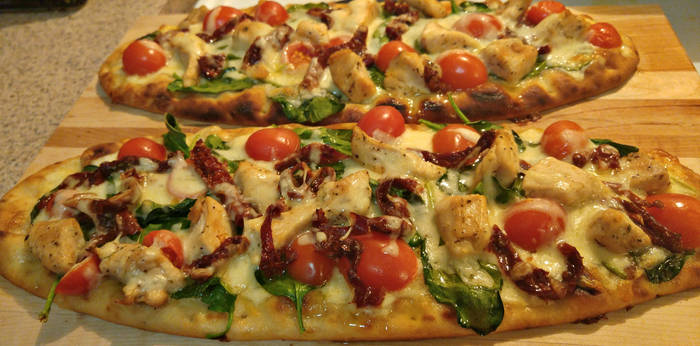 Chicken Flatbread Awesome Pizza!