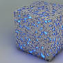Glowing blue cube