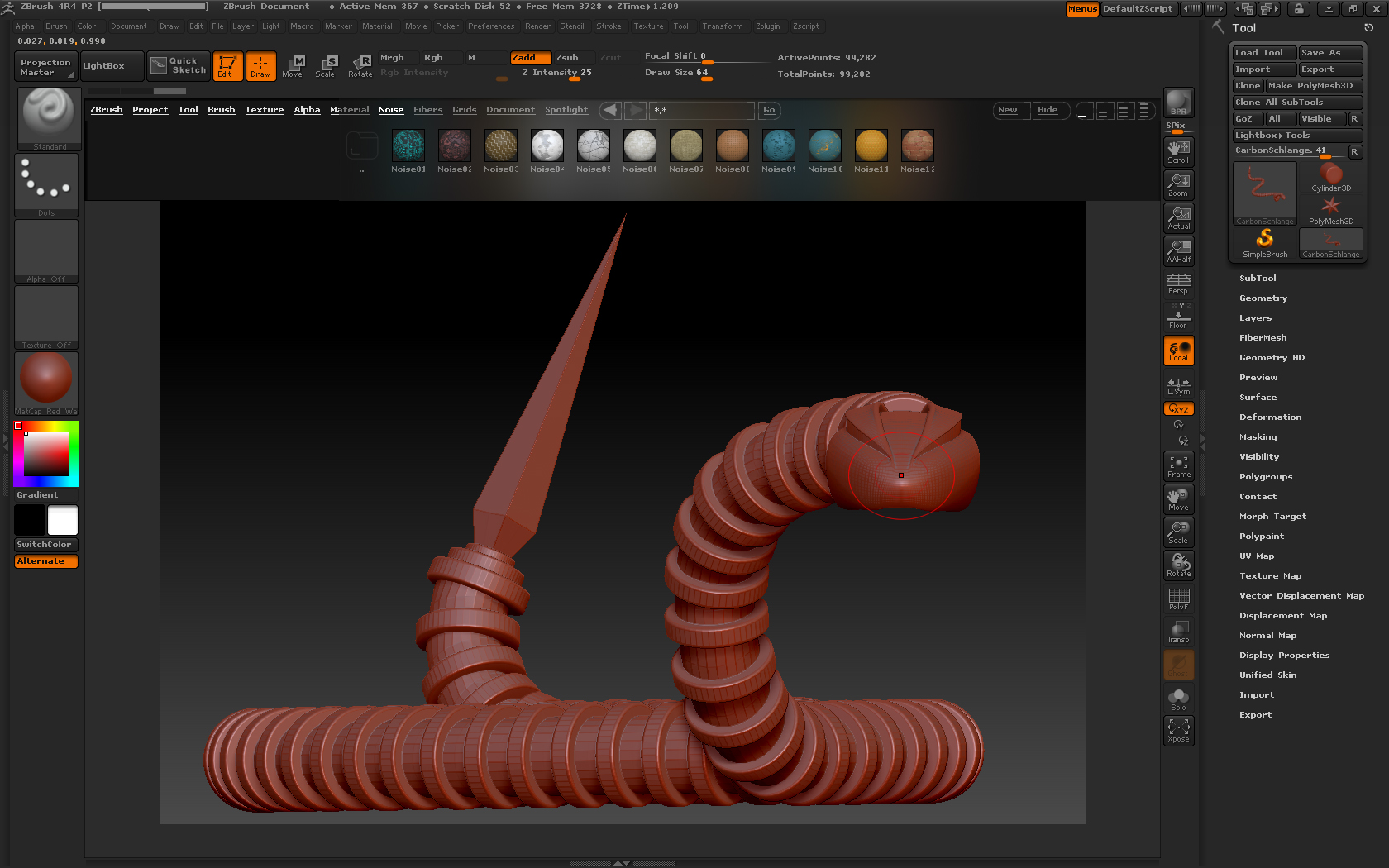 Carbon snake - ZBrush 4R4