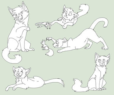 Buncho cats Lineart FREE