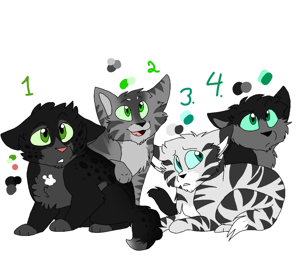Midnight and Her Kits by ShyheartTheCat on DeviantArt