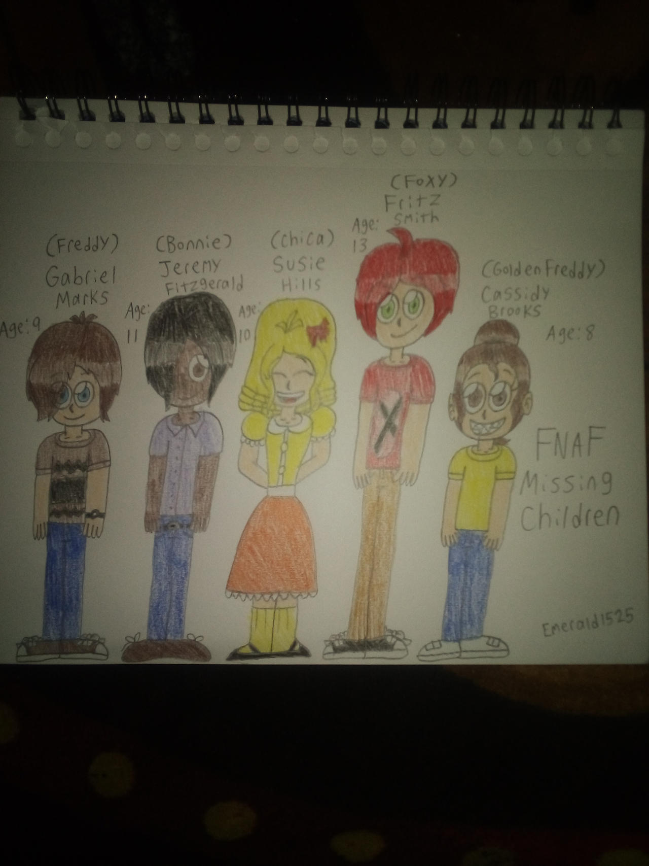 Fnaf missing children by Emerald1525 on DeviantArt