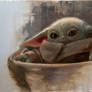 Baby Yoda - OIL PAINTING