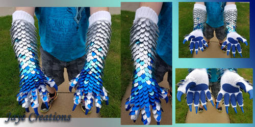 Large Full Wrap, Clawed, Blue to Frost Gradient