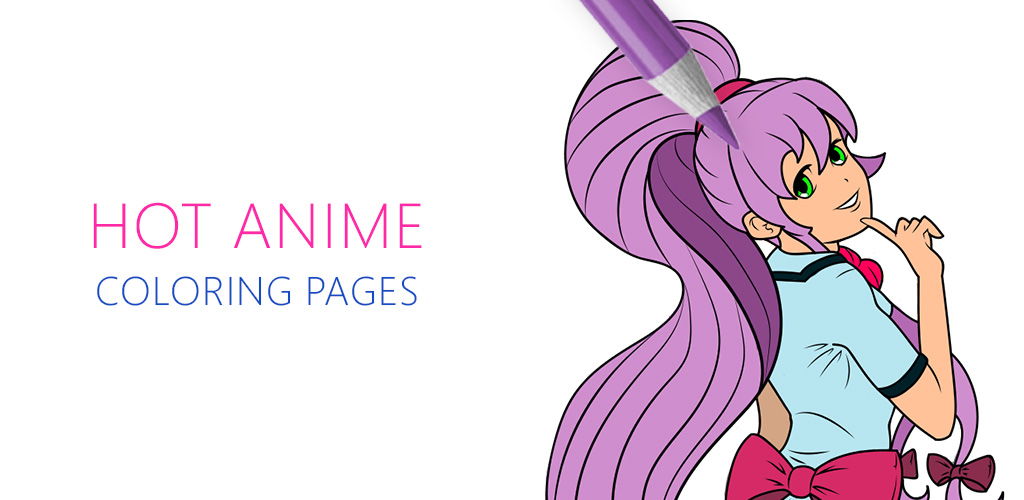 long hair anime girl coloring pages