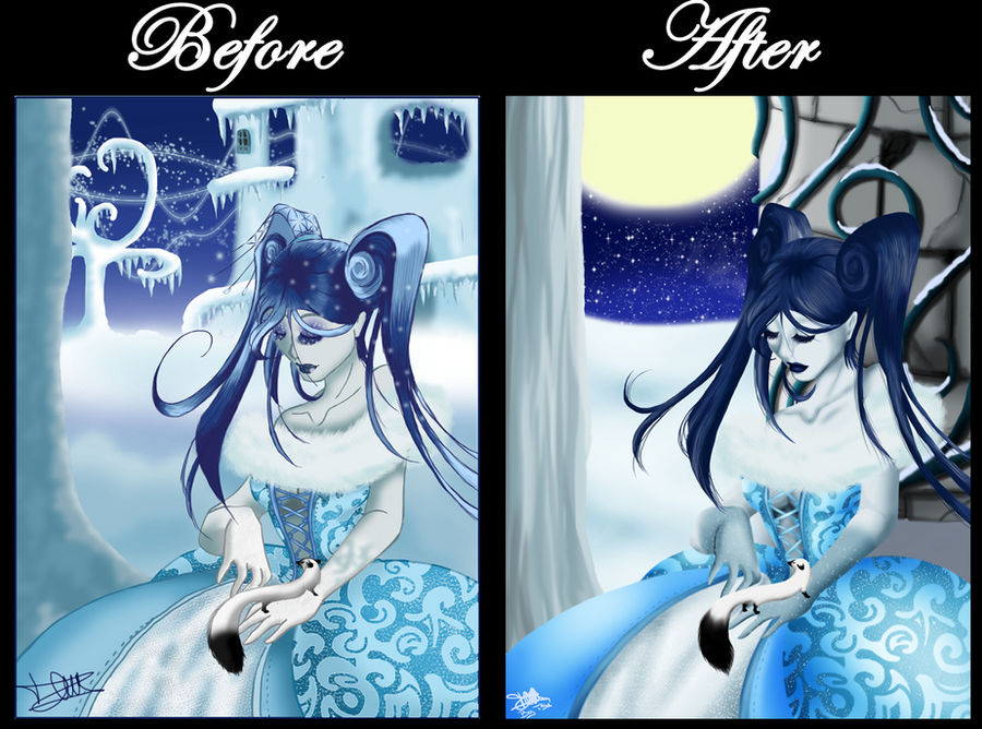 My Snow queen, before/after