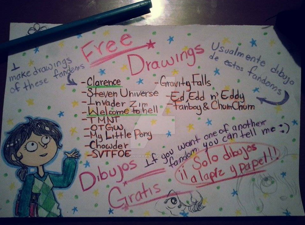 Free Drawings For Everyone!! by FaniniDraws on DeviantArt