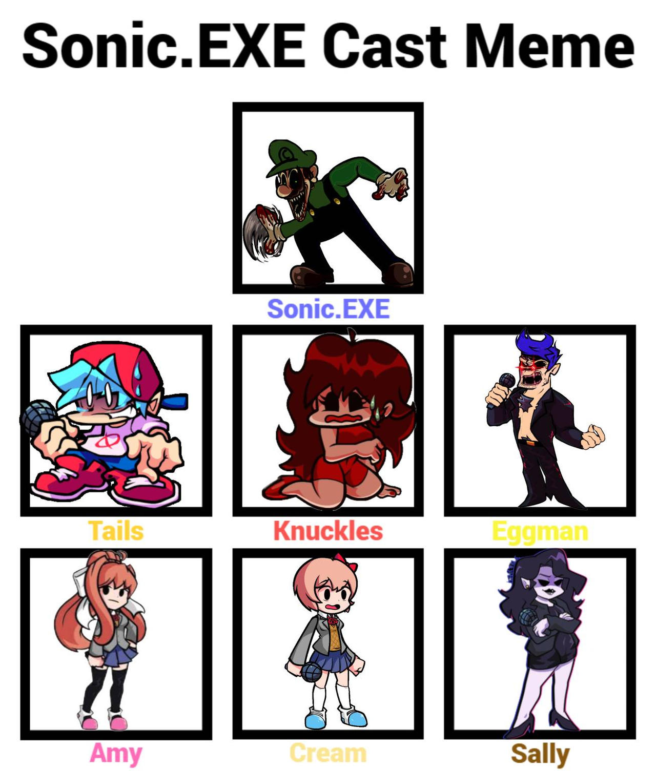 Exe Cast The sonic.exe cast by horrorcason on DeviantArt