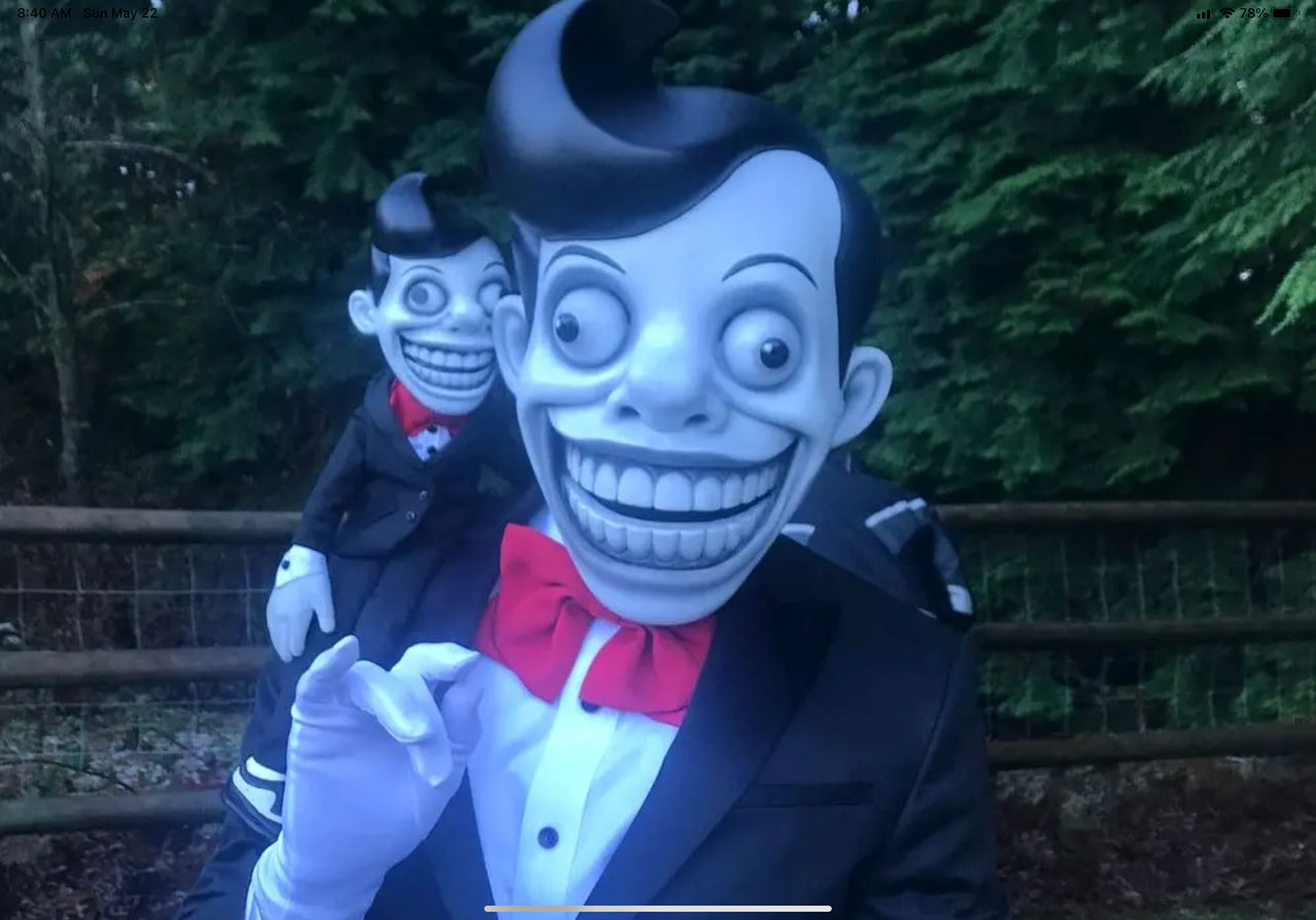 Mr. Chuckle Teeth with a Doll! by Collegeman1998 on DeviantArt