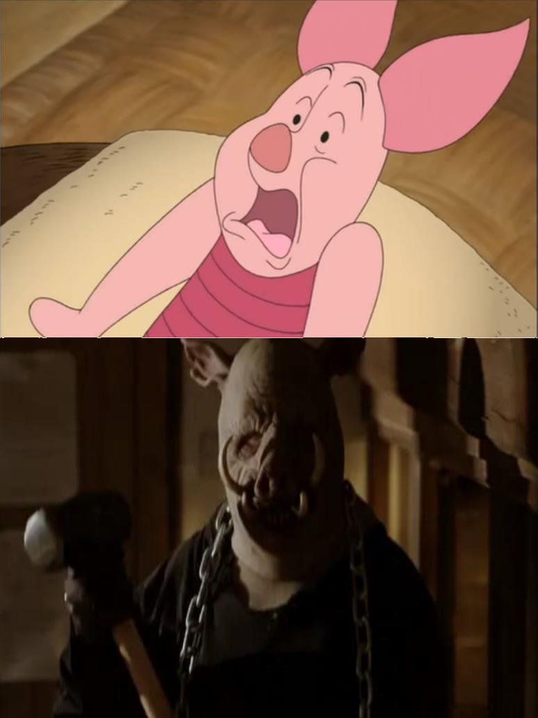 Piglet Getting Scared Piglet is Afraid of his Horror Self by Collegeman1998 on DeviantArt