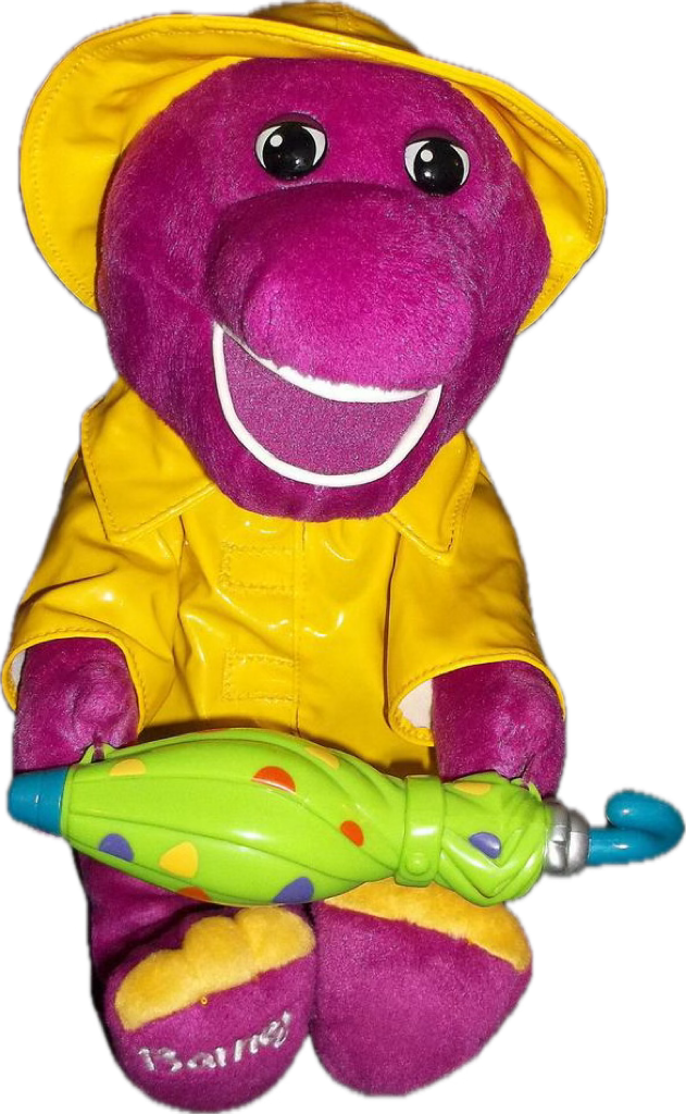 Barney Plush Singing In The Rain Plush PNG by Collegeman1998 on DeviantArt