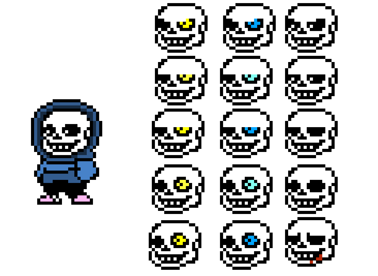 Sans Deltarune Battle Sprite (Unofficial) by verydapperyesiam on