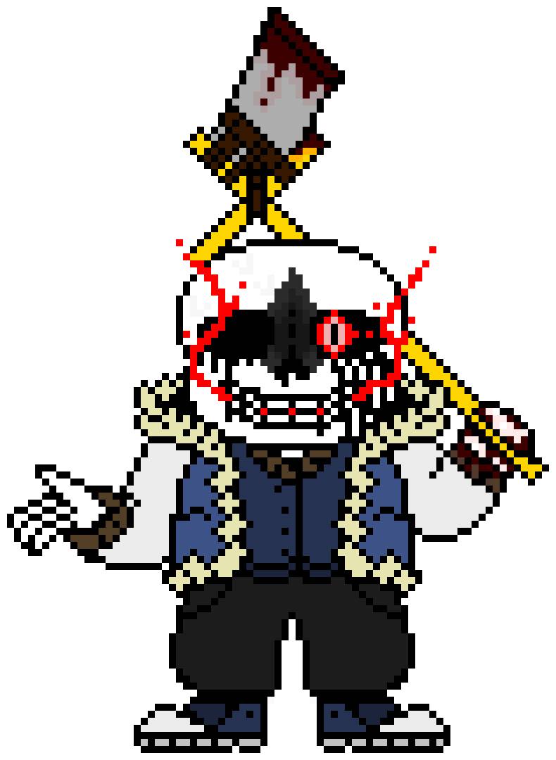 Sans Pixel Art (by my brother!) by Pinkajou52 on DeviantArt