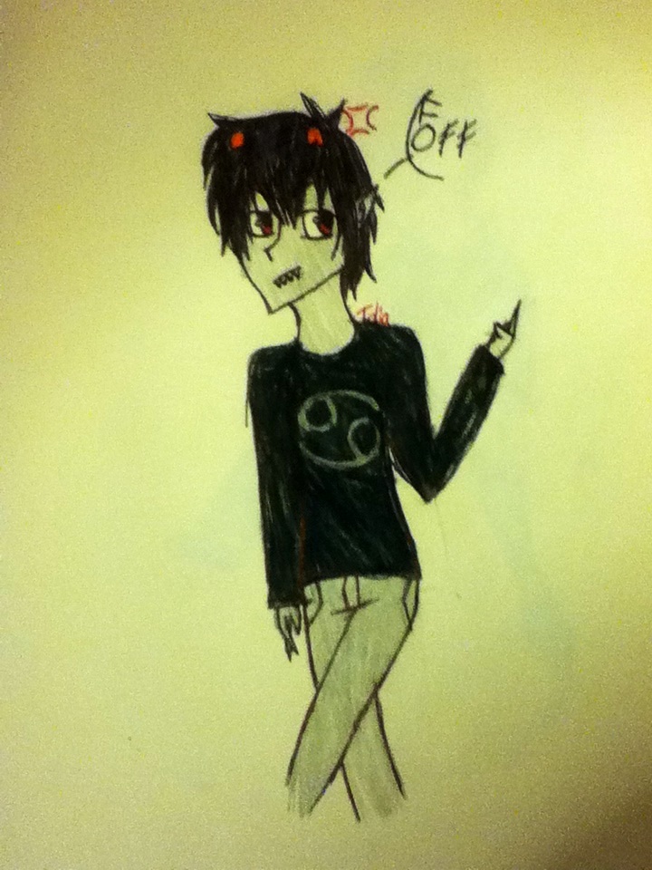 Karkat Flip someone off