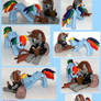 Rainbow Dash and OC pony custom sculpt commission