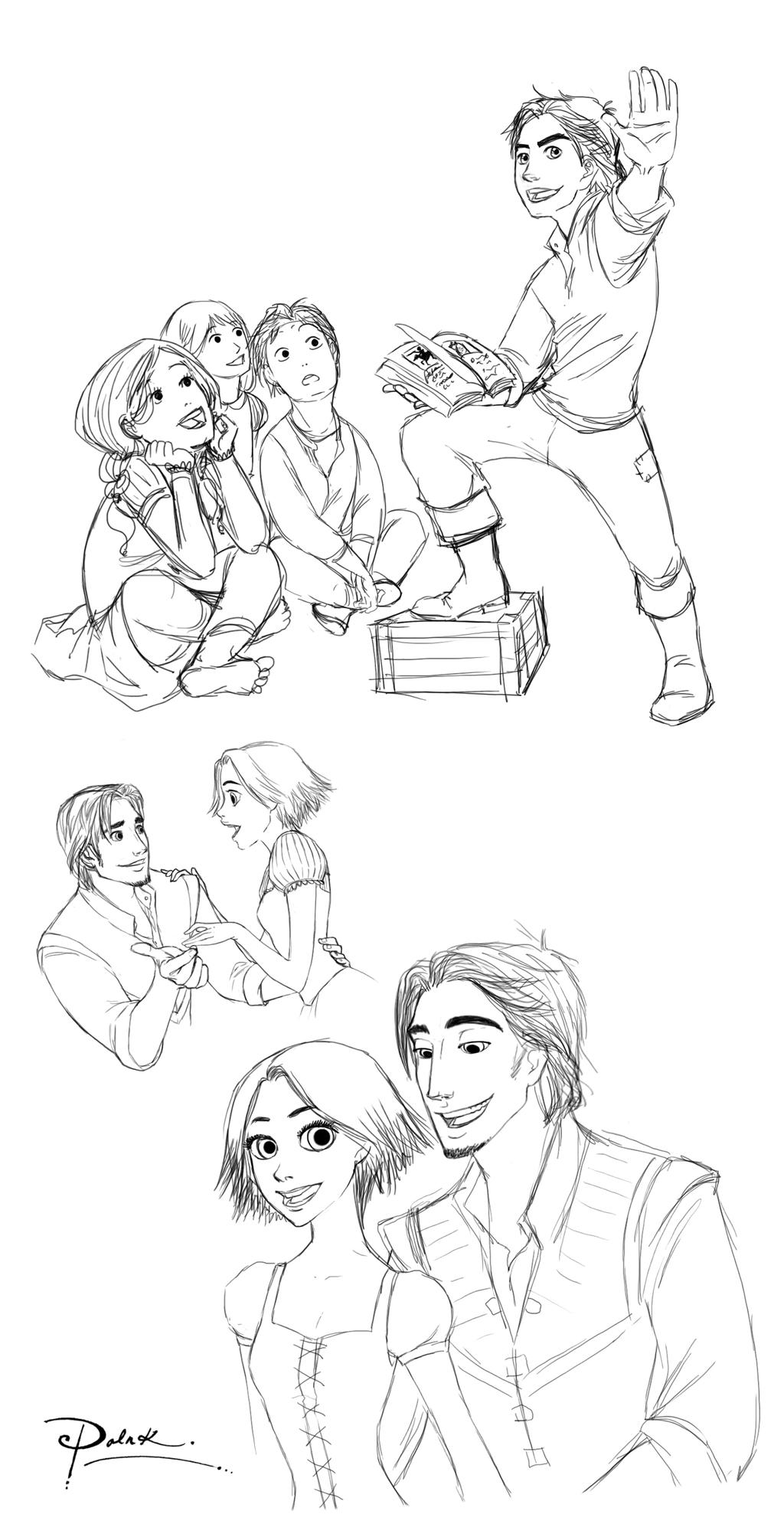 x SPOILERS x Tangled Sketches