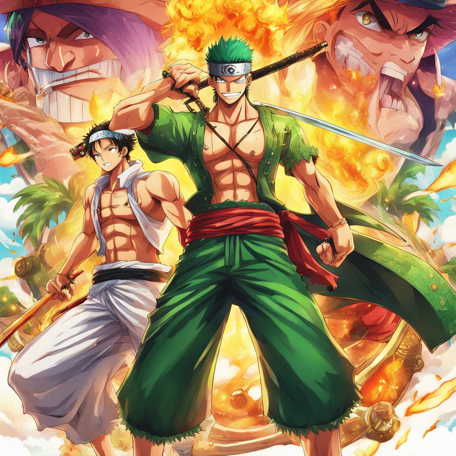 anime zoro one-piece n Luffy