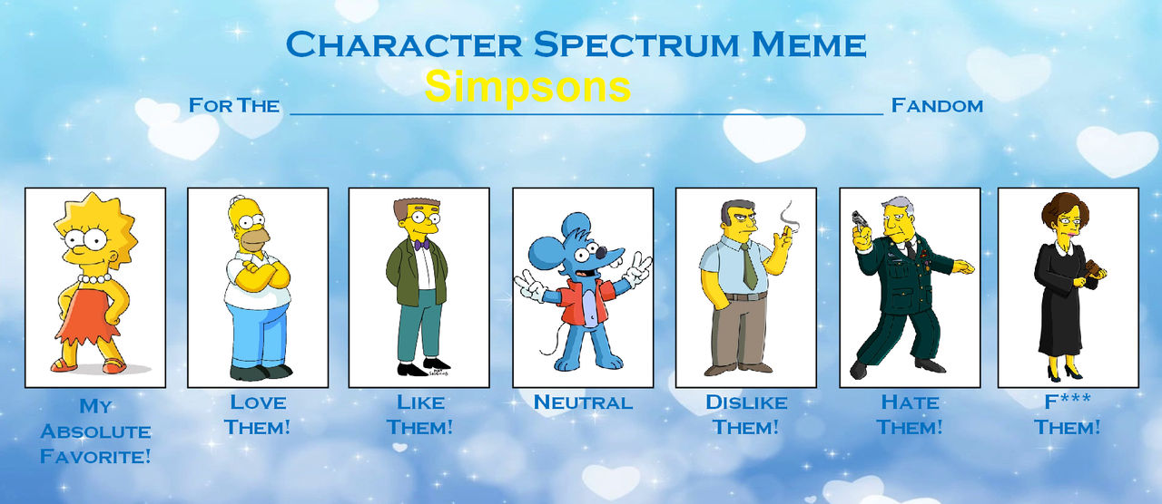 Simpsons Color Chart Meme
