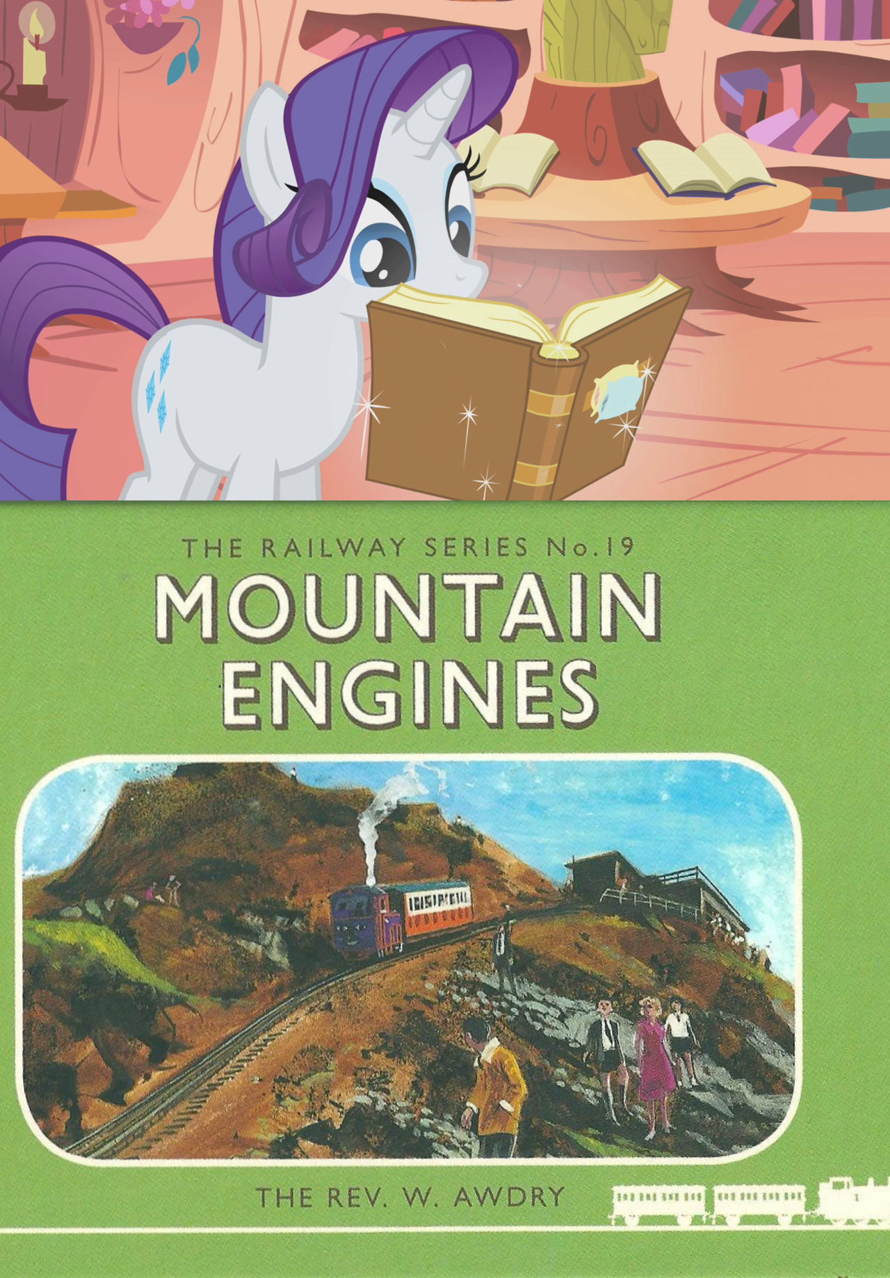 Rarity Reading Mountain Engines by MillieFan92 on DeviantArt
