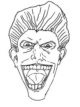 Cartoon Joker LineArt