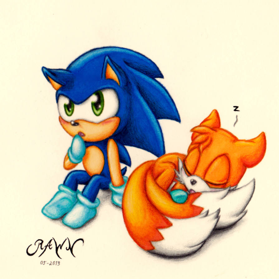 sonic and baby tails by lasouga on DeviantArt