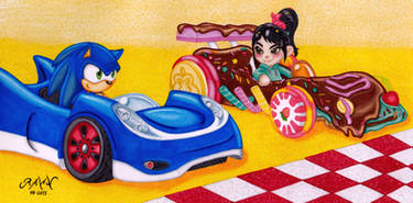 Sonic and Vanellope: Sweet Ride