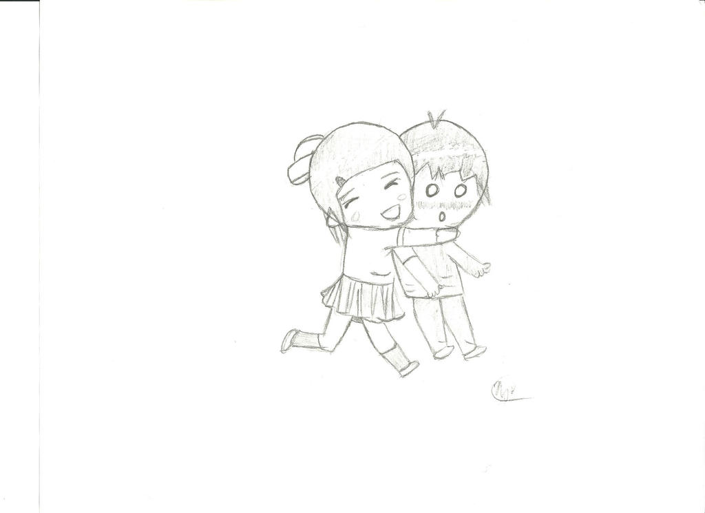 Chibi hug by rperez7 on DeviantArt