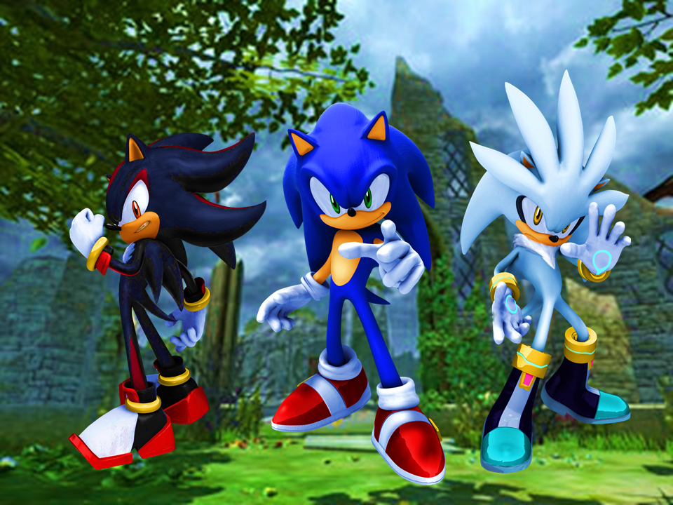 Sonic, Sonic the Hedgehog (2006), Shadow the Hedgehog, Silver the Hedgehog, Sonic  the Hedgehog, HD wallpaper