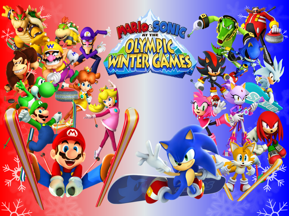 Wallpaper Mario And Sonic Mario And Sonic At The Olympic Winter