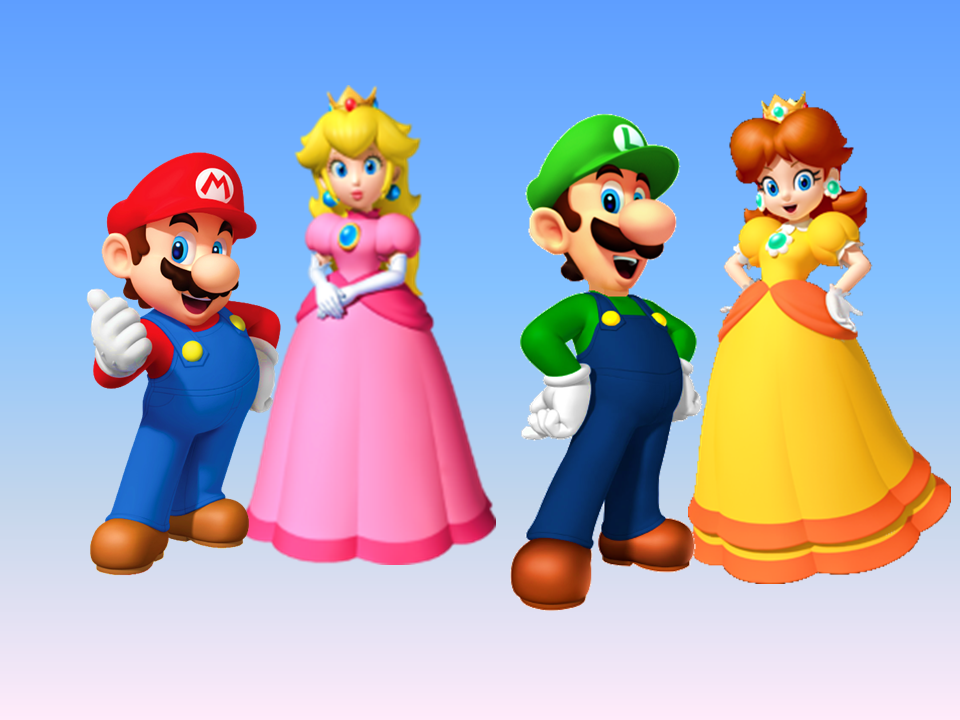 Mario, Peach, Luigi and Daisy Wallpaper. by 9029561 on ...