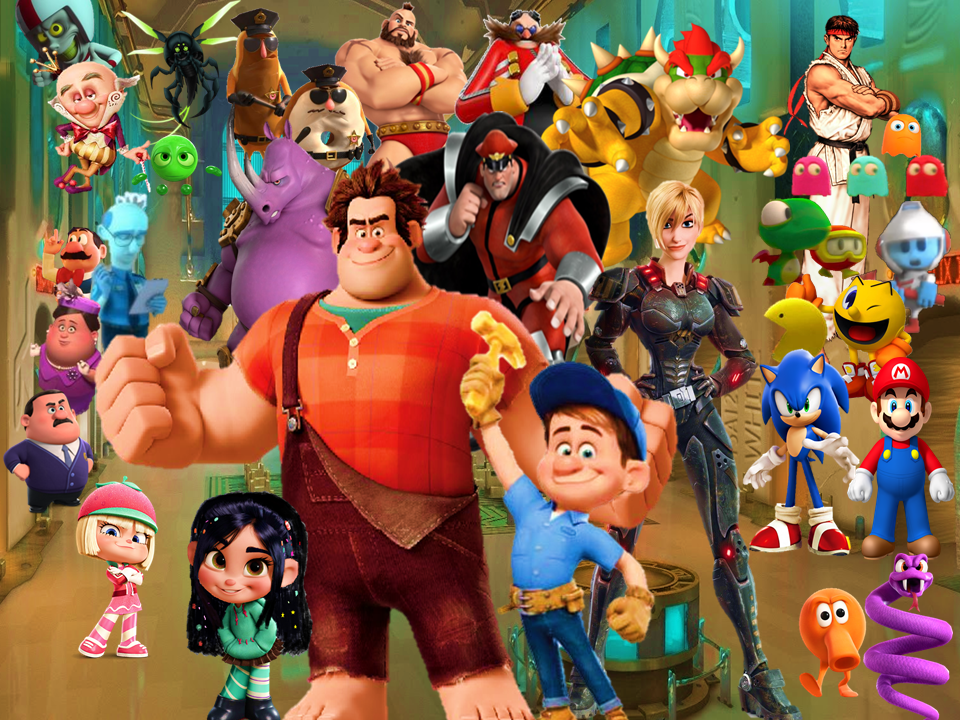 Wreck it Ralph and the Gang Bonus Wallpaper by 9029561 on DeviantArt