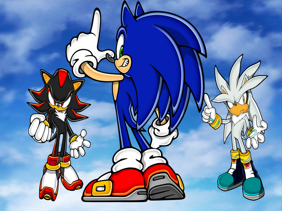 Sonic, Silver and Shadow by SoriaD on DeviantArt