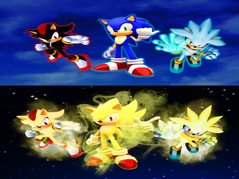 Sonic,Shadow And Silver Wallpaper by SonicTheHedgehogBG on DeviantArt