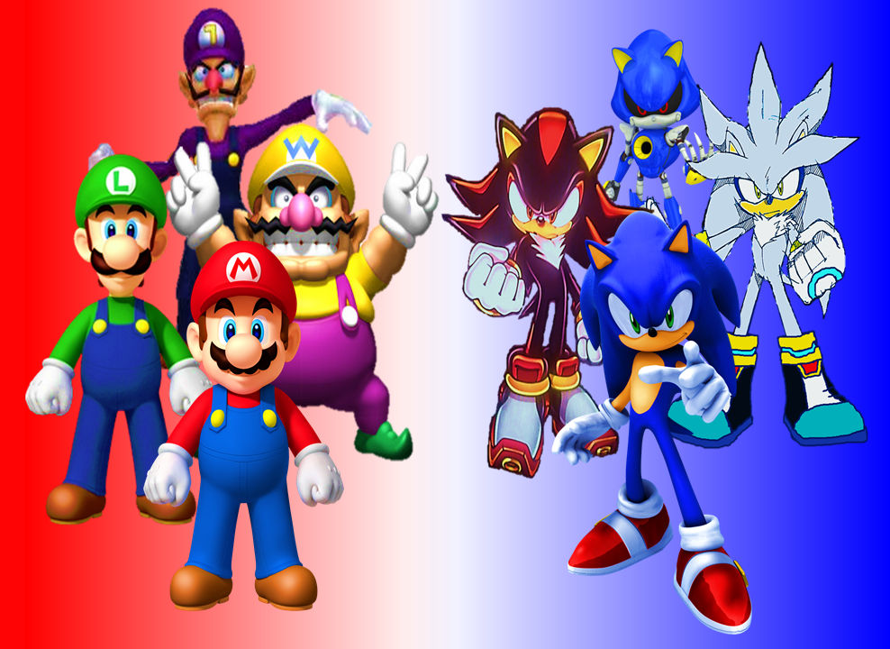 Mario Rivals Mario Rivals and Sonic Rivals Wallpaper by 9029561 on DeviantArt