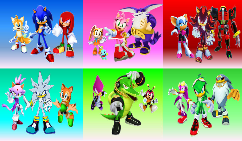 Sonic and Seven Team Rivals with 7 Chaos Emeralds by 9029561 on
