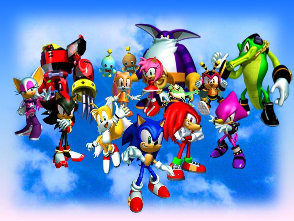 Sonic characters.  Sonic, Sonic art, Sonic heroes