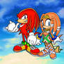 Knuckles and Tikal Wallpaper