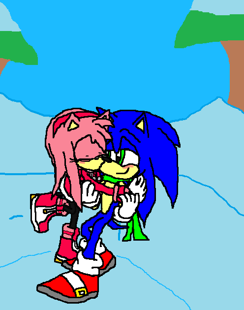 SonAmy Kiss, sonamy , sonic , amy , rose , kiss , magmacube - Free