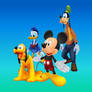 Mickey, Pluto, Donald and Goofy KH Wallpaper