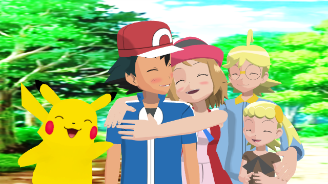 Pokemon XYZ Ash Pikachu Serena Clemont and Bonnie