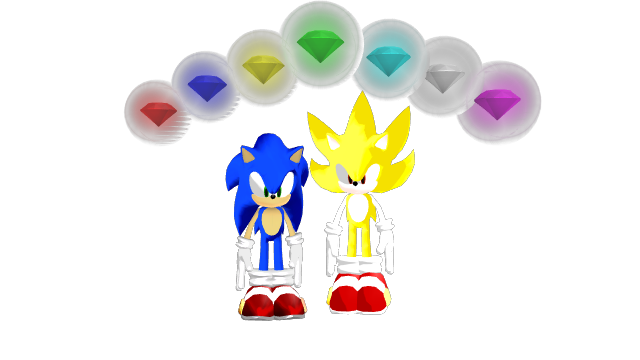 Super Sonic and the 7 Chaos Emeralds by Banjo2015 on DeviantArt