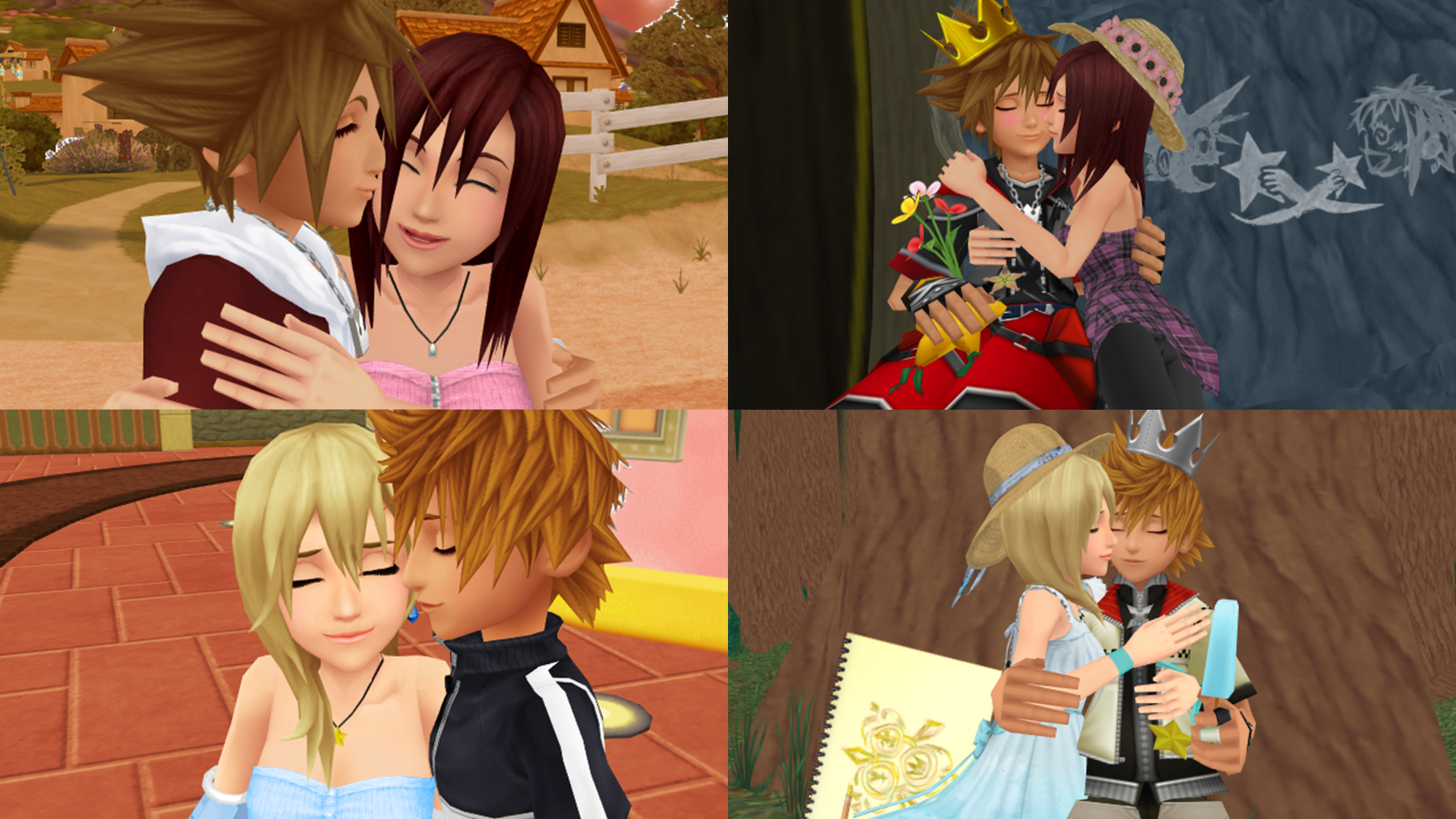 Kingdom Hearts (Sora x Kairi and Roxas x Namine)