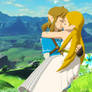 Link and Zelda BotW True Ending Kiss Forever.,,