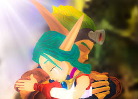 Jak and Keira Hagai Hug (Jak 3) Fan-Art