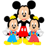 Disney Mickey Mouse,  Morty and Ferdie Fieldmouse.