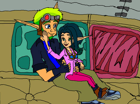 Jak and Keira Hagai Concept Art Mechanic Romances.