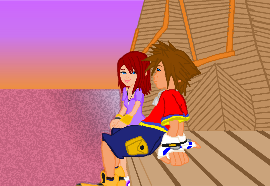 Kingdom Hearts Sora And Kairi During The Sunset By 9029561 On DeviantArt kingdom-hearts-sora-and-kairi-during-the-sunset-by-9029561-on-deviantart