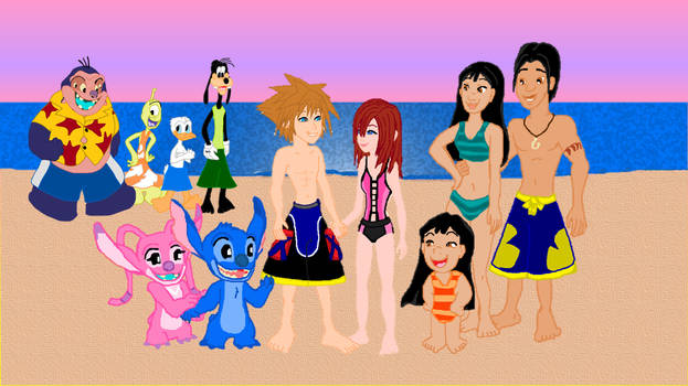 Sora and Kairi visit Lilo Stitch and Angel